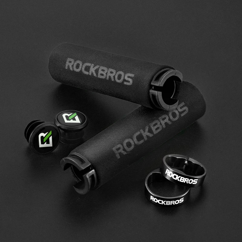 ROCKBROS Fahrradgriffe Rutschfeste Stoßdämpfende Schwamm-Lenkergriffe MTB Rennrad-Griffe Ultraleichte Fahrradlenker
