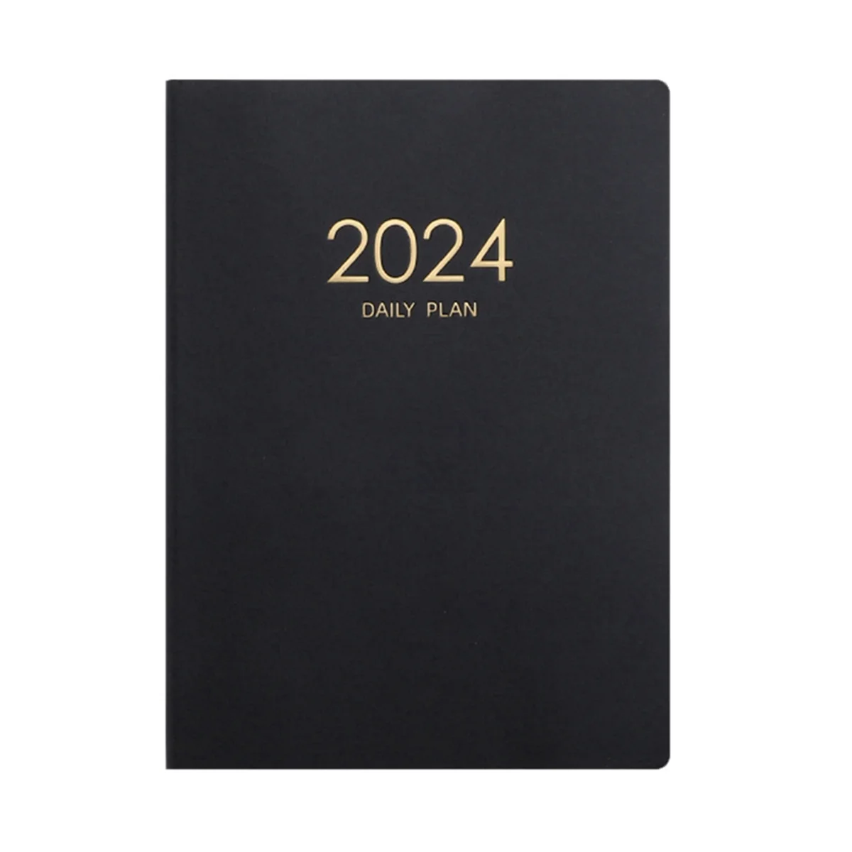 

2024 Black Plan Notebook Calendar Thickened Daily Plan Notebook Weekly Notebook Office School Supplies