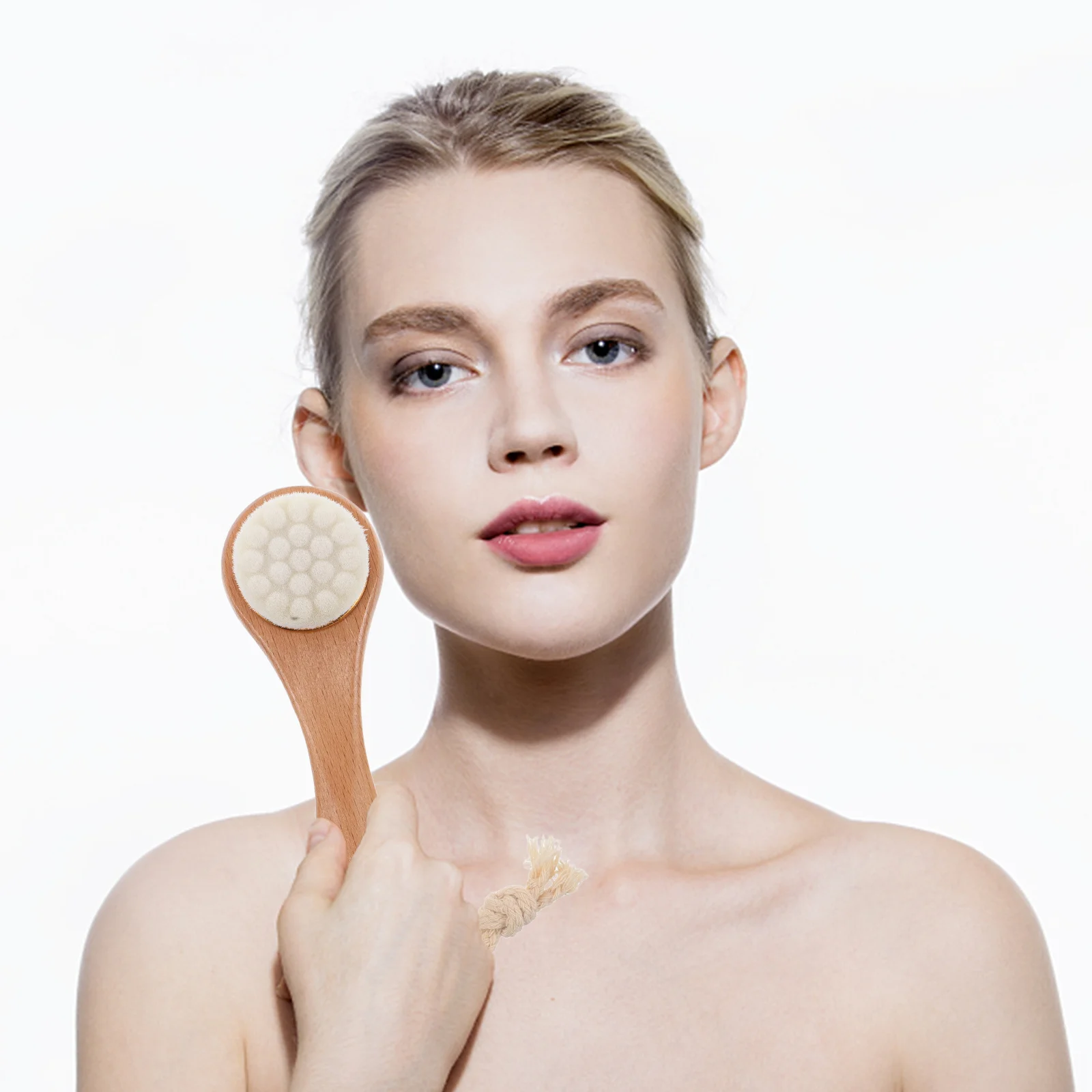 ナノ洗顔ブラシ ソフトフェイススクラバー ディープクリーン角質除去ブラシ スキンケア用 ポータブルハンドル洗顔ツール