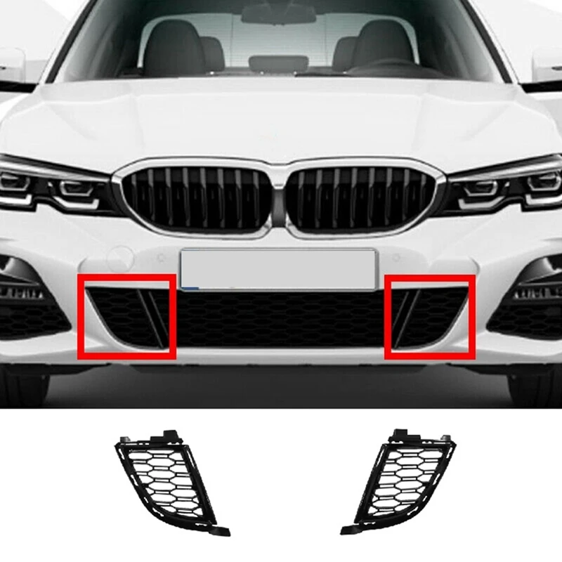 4X Front Bumper Lower Grill Cover 51118075601 51118075602 For BMW 3 Series G20 G21 318I 320I 325I 330I Accessories L+R