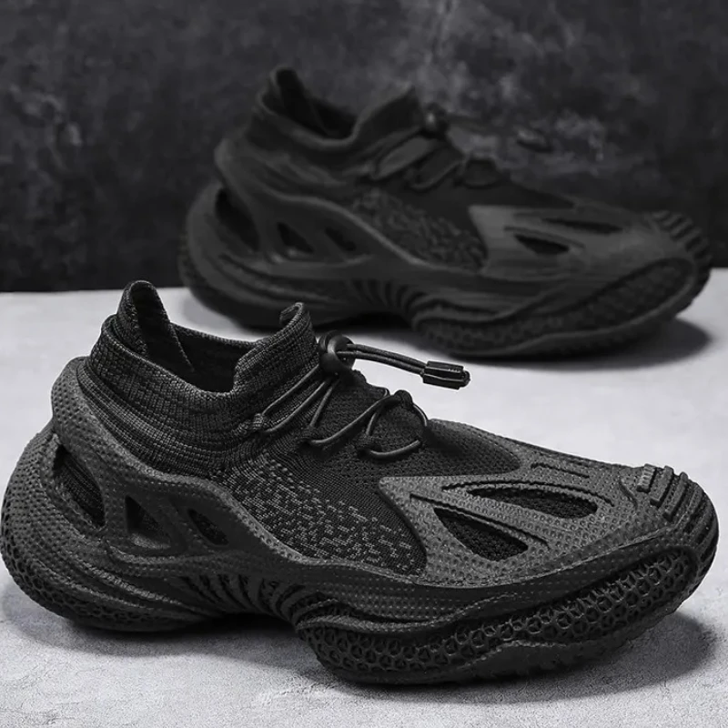 

Men's Sock Sports Shoes, Lace Up Breathable Lightweight and Breathable Running Shoes, Fashionable Gym, Jogging and Daily Walking