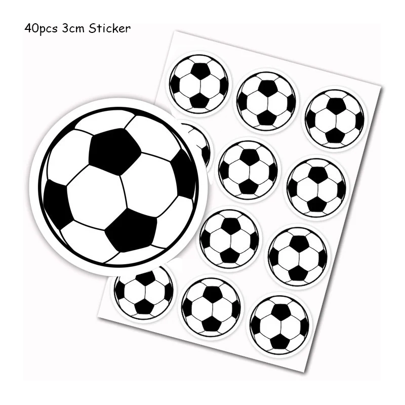 40pcs Football Sticker Personalized Football Soccer Ball Sticker Label Self Adhesive Football Soccer Ball Sticker For Kids Rooms