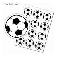 40pcs Football Sticker Personalized Football Soccer Ball Sticker Label Self Adhesive Football Soccer Ball Sticker For Kids Rooms