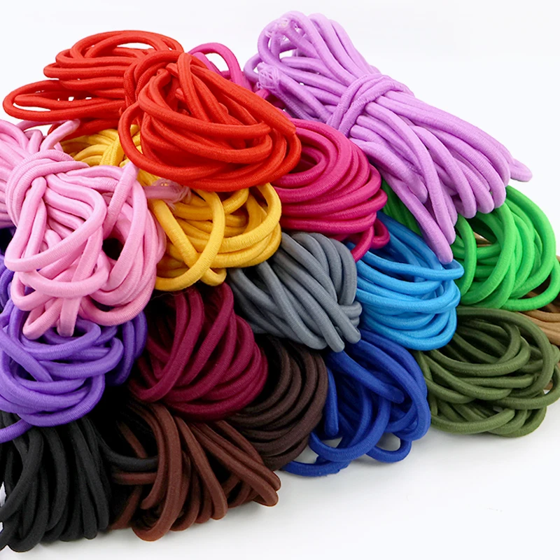 

20/40 м Meetee цветная резинка, веревка 5 мм, резинка для лент для волос, эластичные шнурки, кроссовки, брюки, шнурок, аксессуары для шитья своими руками