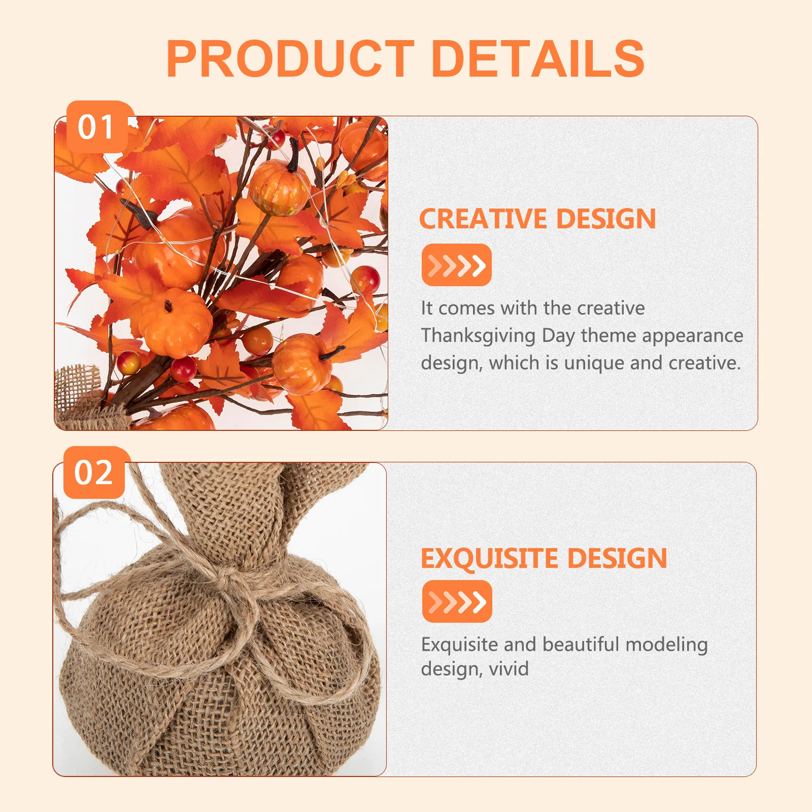 Maple Landscape Light Fall Thanksgiving Decor Led Tree Adornment Indoor Desktop Powered Lighted Artificial Tree For