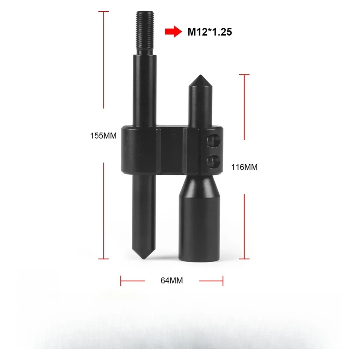 

M12x1.25 Aluminum H Type Shift Knob Extension Adjustable Extender Gear Shifter with 3 Adapters
