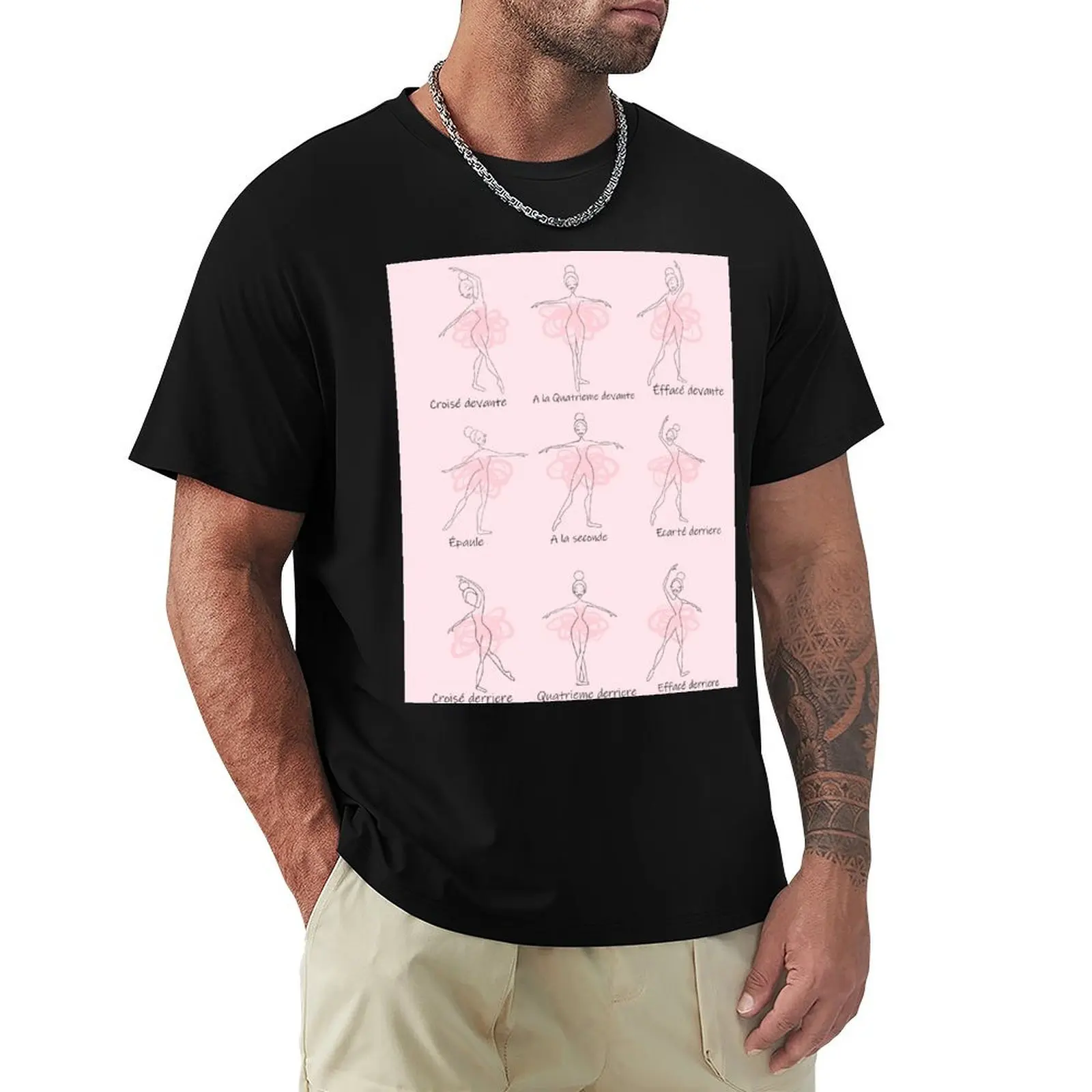 Pink Ballet Facings T-Shirt men t shirt cotton 100% T-Shirt