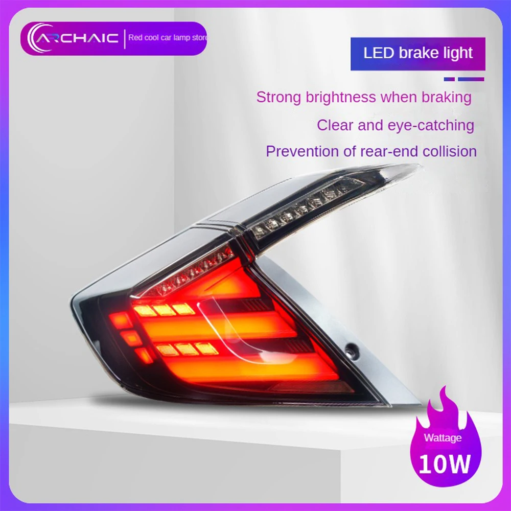 For The tenth generation Civic taillight assembly unlimited model is suitable for the Honda Civic from 2016 to 2020