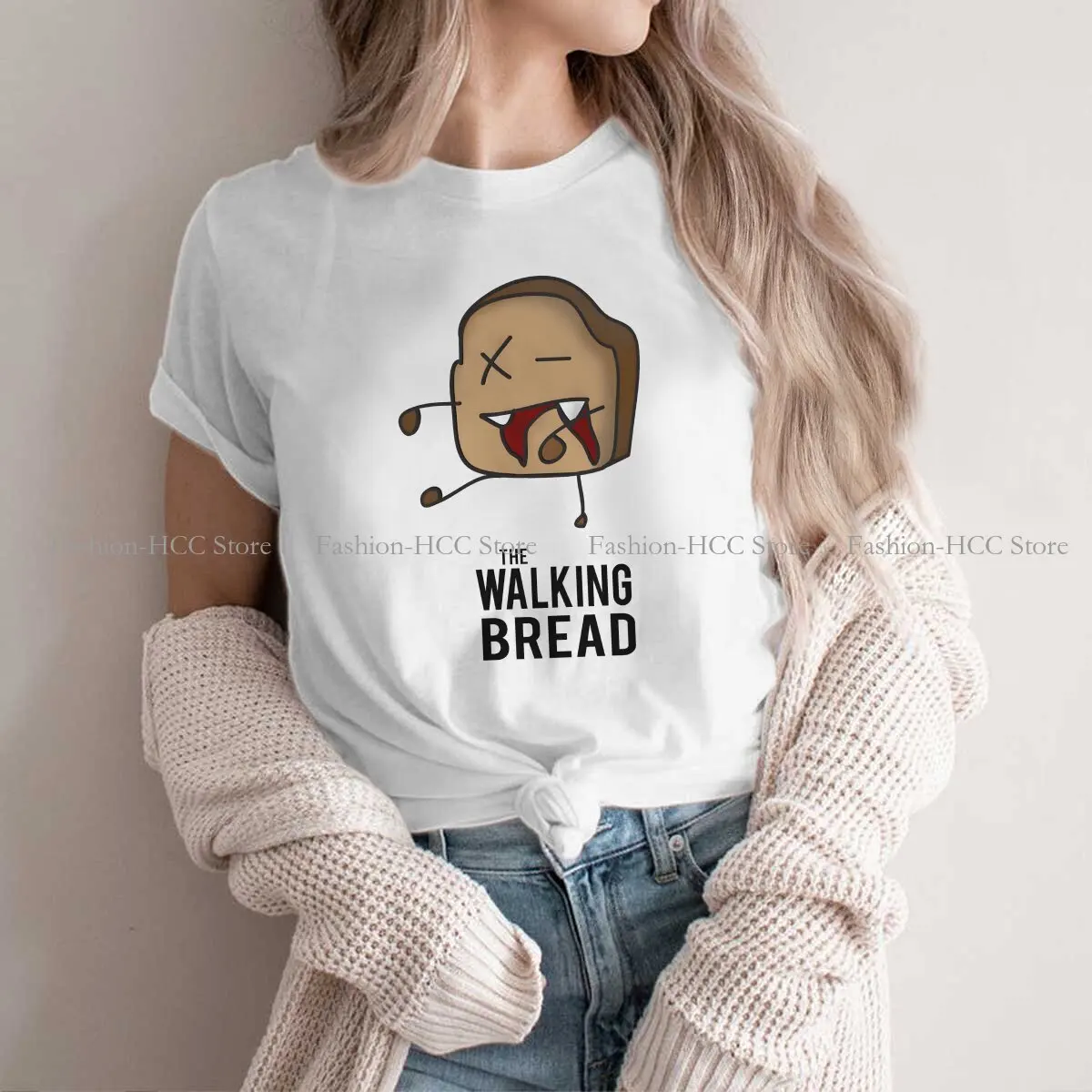 The Walking Dead Dary Dixon Polyester TShirt for Women The Walking Bread Soft Casual Tee T Shirt Novelty Trendy