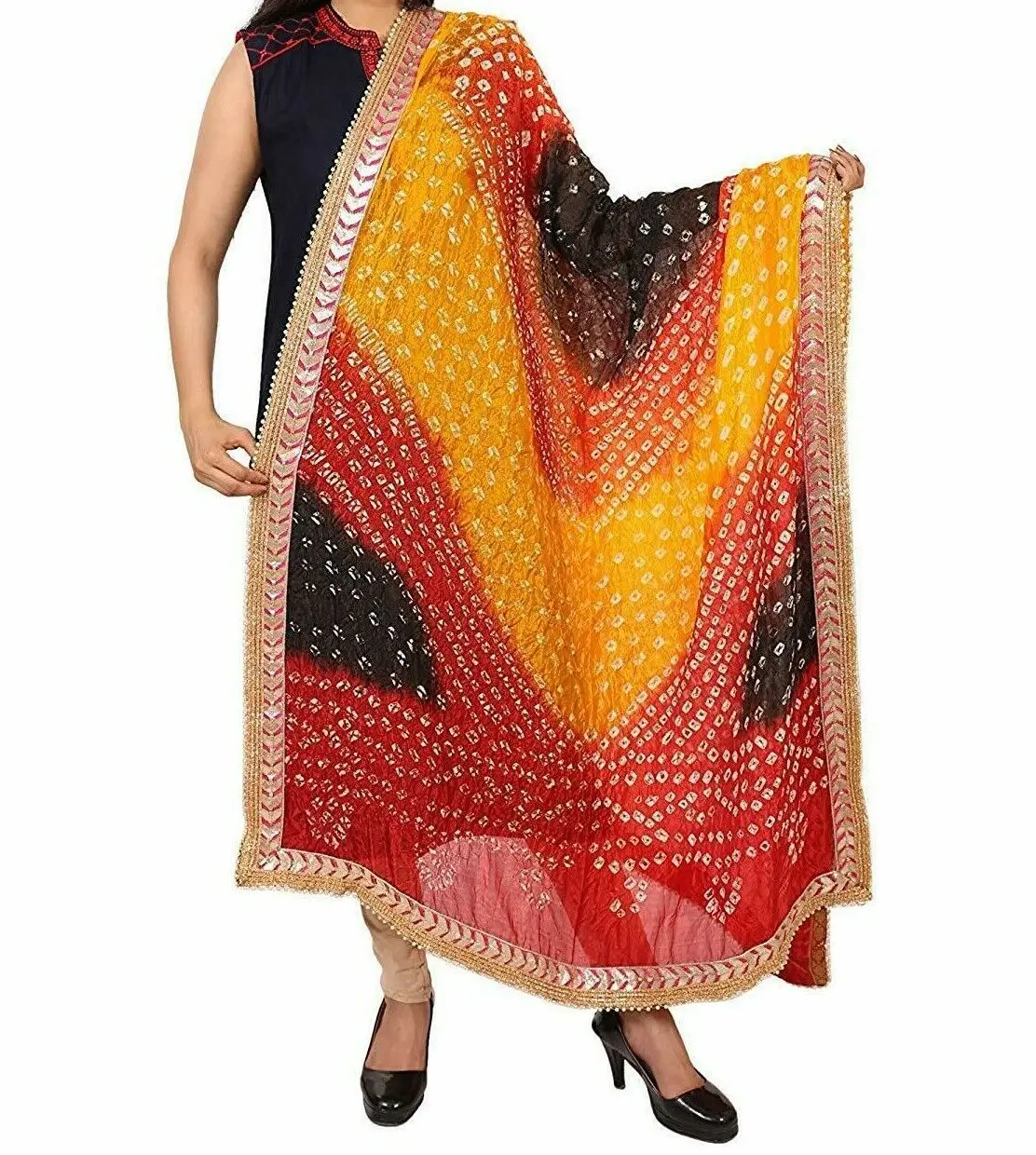 

Dupatta Art Silk Lace Dupatta Indian Women Scarf Party Wear