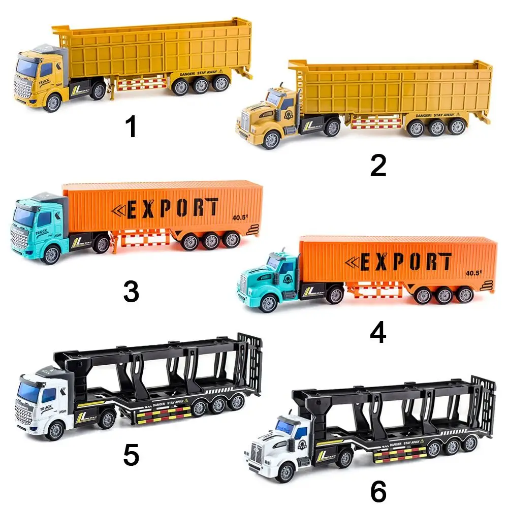 Funny Metal Truck Assembled Model Diecast Classic Vehicles Toys Alloy Car Carrier Truck Kid Model Pull Back Car Gift Toys - Image 3
