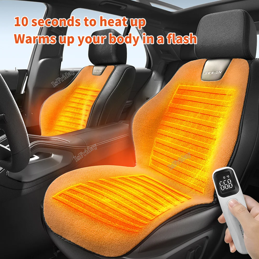 12V Universal Heated Car Seat Cushion Car Seat Heater 3 Gear Adjustable Winter Warmer Seat Heating Pads Car Interior Accessories