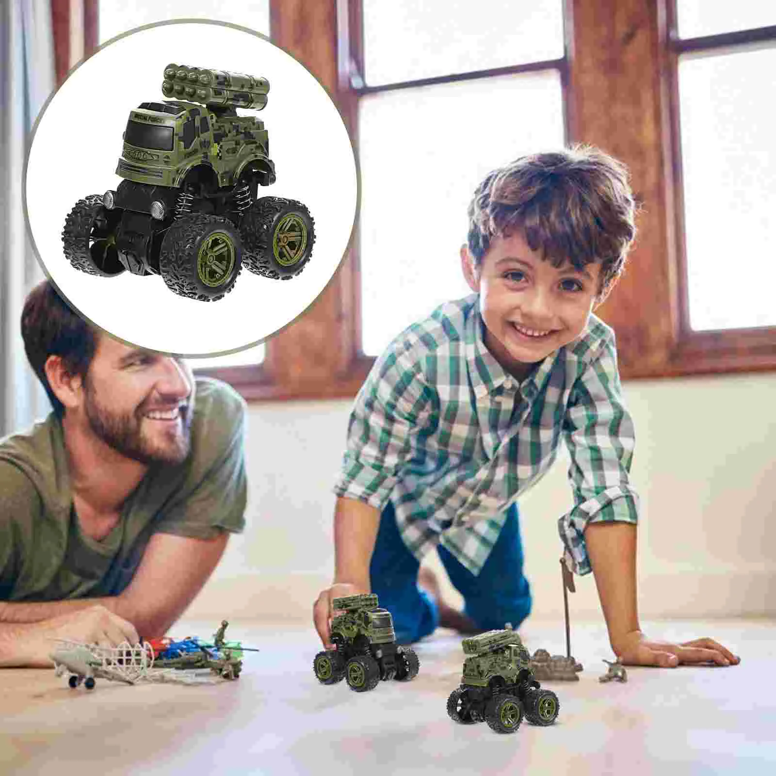 2 個バギーおもちゃミニカー子供用プラスチック慣性車両 4 輪慣性車