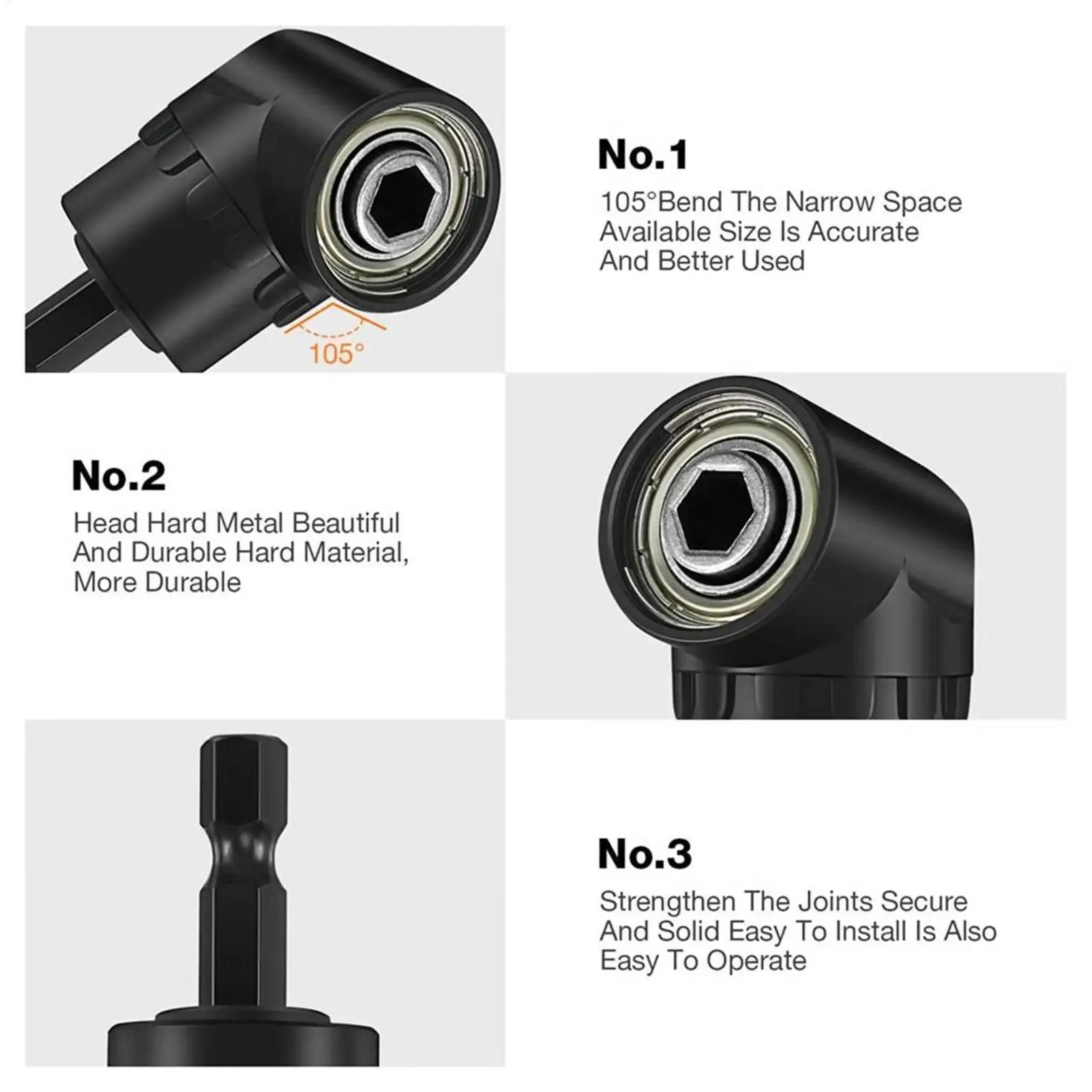 

Гибкое сверло, нескользящее прямоугольное крепление, комплект из 6 предметов, гибкая удлинитель отвертки для любителей DIY, плотников, гаража