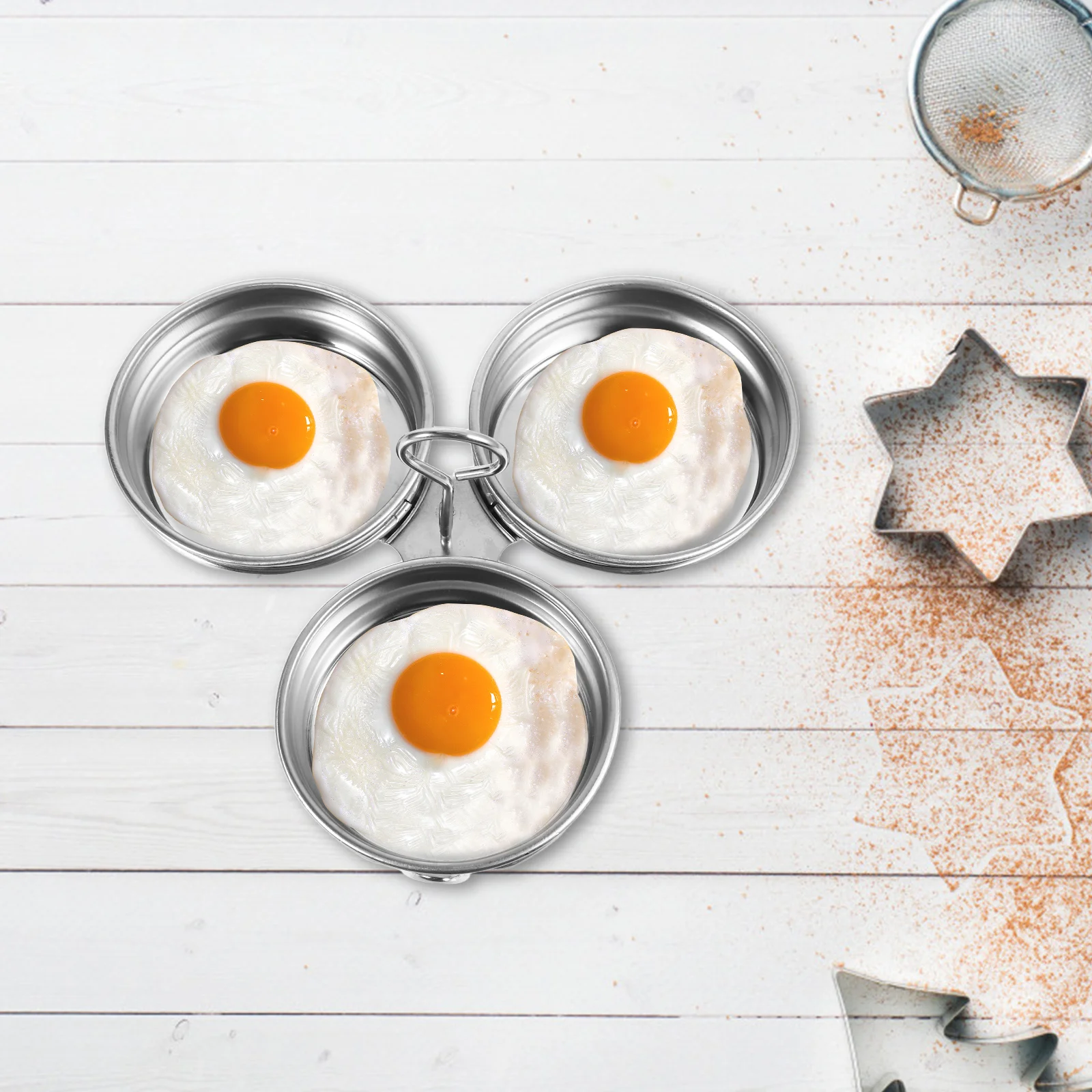 

Egg Poacher Stainless Steel Mold Nonstick Boiling Tray Poaching Cup Replacement