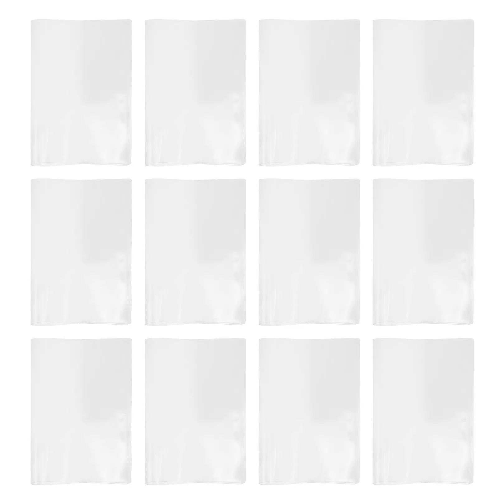 12Pcs Notebook Covers Clear Waterproof Flexible PVC Anti-Slip A6 Planner Protector for School Office Journals Clear Book Wrap