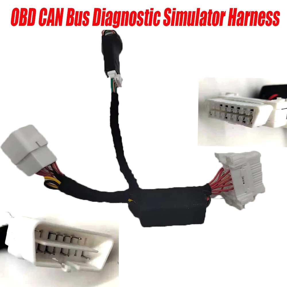 OBD Diagnostic Test Simulator Wiring Harness, CAN Communication Test Adapter for Automotive Scanner Development & Bench Testing