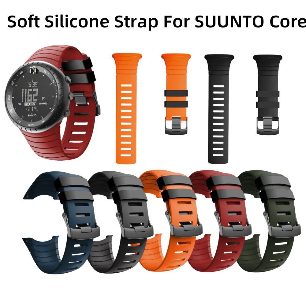 SUUNTO الأساسية TPU حزام سيليكون الأزياء حزام (استيك) ساعة سوار ل SUUNTO الأساسية استبدال معصمه اكسسوارات