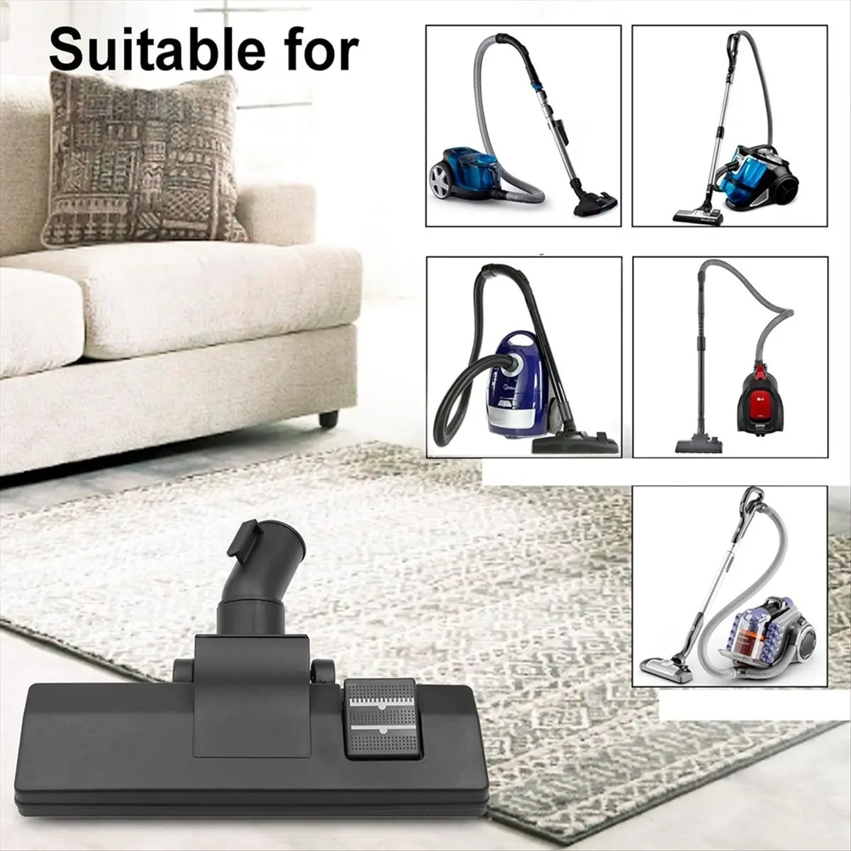 

ABKB Universal Vacuum Cleaner Brush,Combination Brush 32 Mm/35 mm ,Accessories for Vacuum Cleaners,Vacuum Cleaner Nozzle