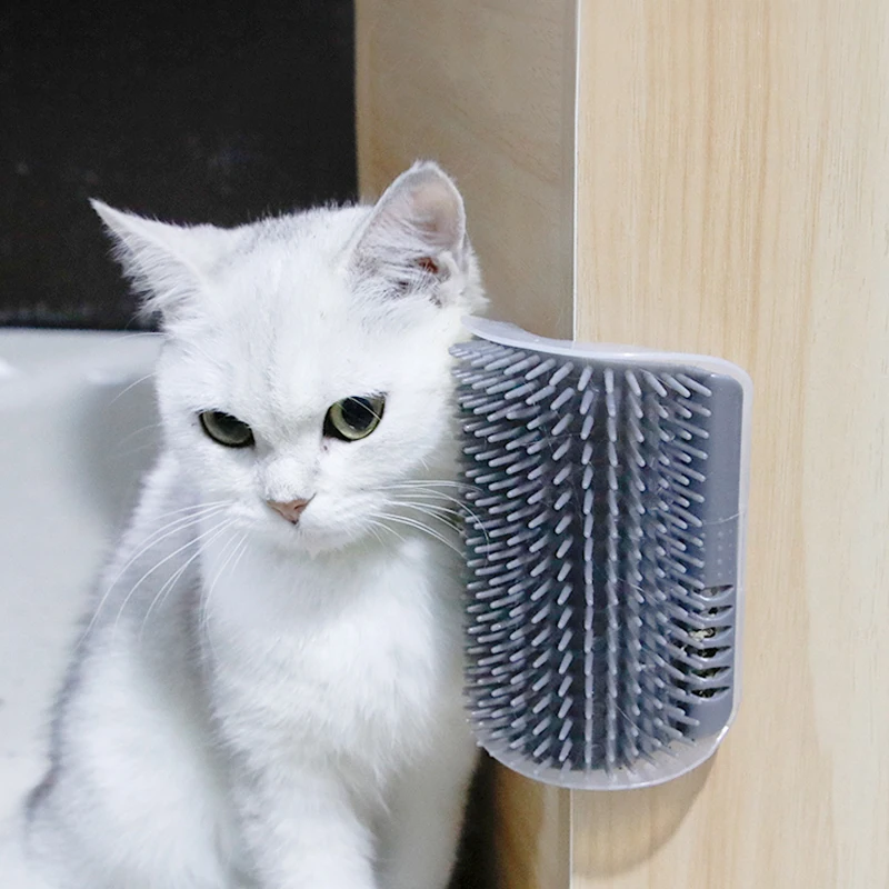 

Cat Brush Toy Corner Scratching Hair Scrubber Cleaning Miscellaneous Hair Massage Cheek Help Cat Beauty Cleaning Products