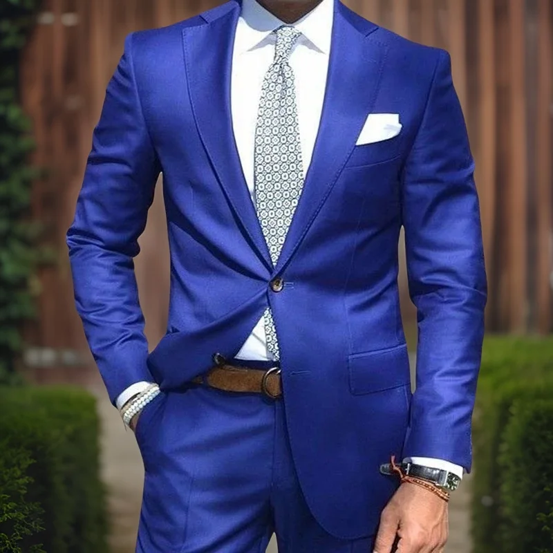 

Formal Groom Tuxedo 2 Pieces Wedding Prom Suit for Men Tailor Made Male Fashion Costume 2024 (Jacket+Pants)