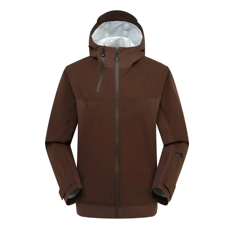 Hard shell outdoor jacket for men and women, windproof and waterproof mountaineering jacket