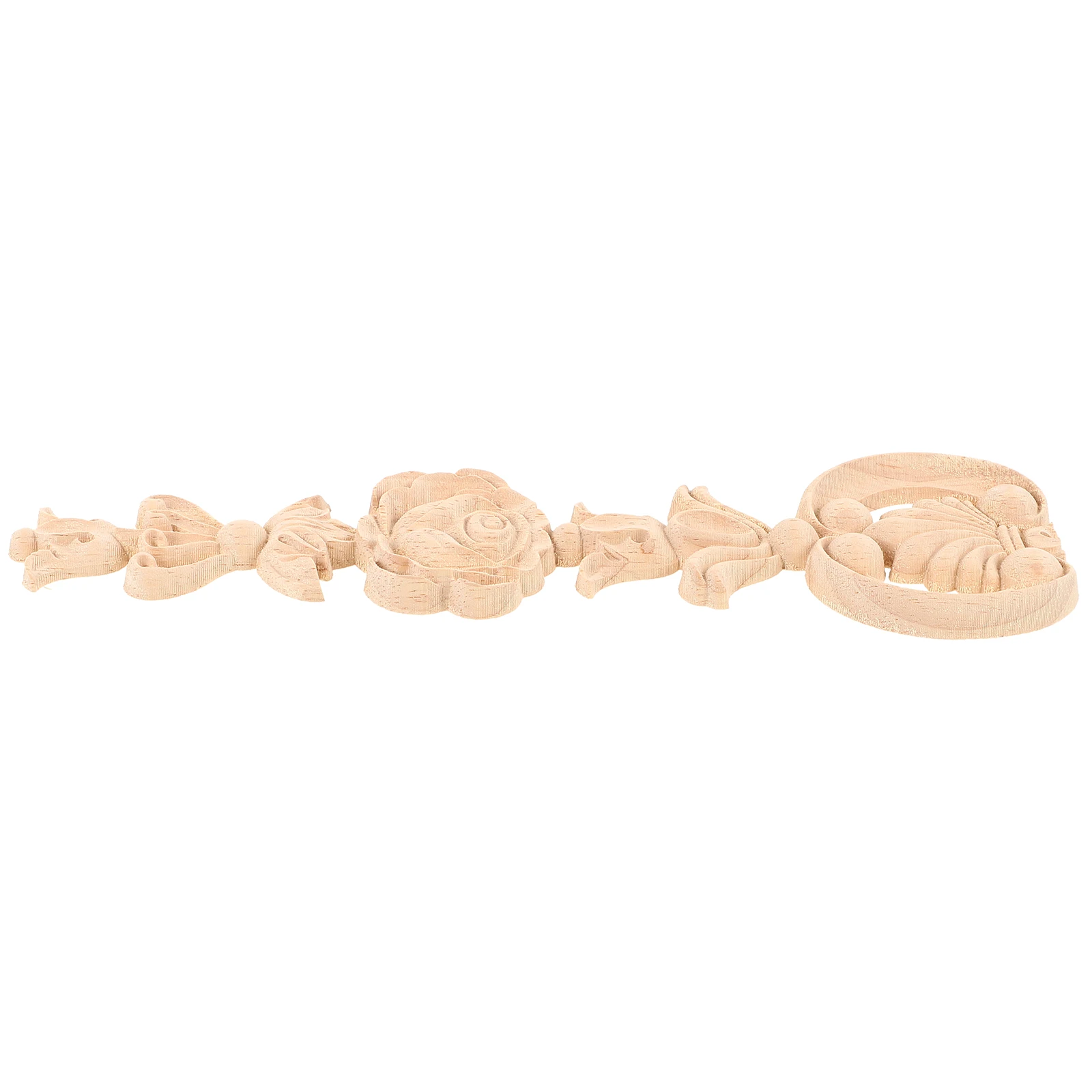 

Wooden Appliques For Furniture Unpainted Wood Carving Decals Retro Cabinet Door Onlay Trim Molding Craft Decor