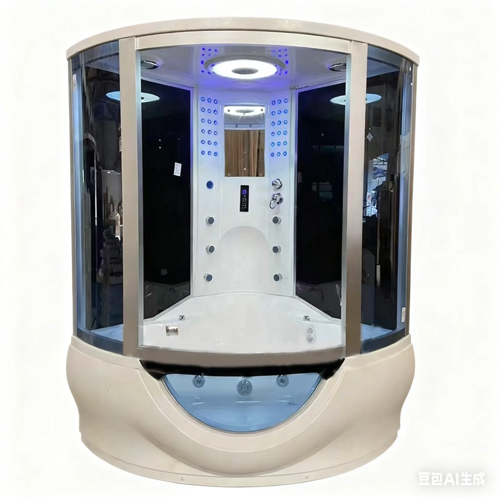 

1500X1500X2150mm Double Person Bathroom Steam Shower Enclosure Mult-Functional Computer Control Wet Sauna Room 7036A