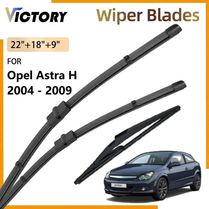 3x Front Rear Wiper Blades For Opel Astra H GTC 3 door For Saturn Chevrolet Holden Vauxhall Astra Chevy Vectra 2004 - 2009 Parts