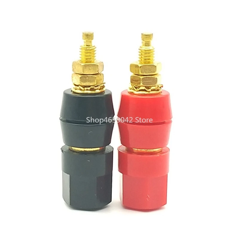 2pcs M5*50 Terminals Wire Binding Post Red Black Connector Amplifier Terminal  Banana Speaker Plug Jack Adapter Socket