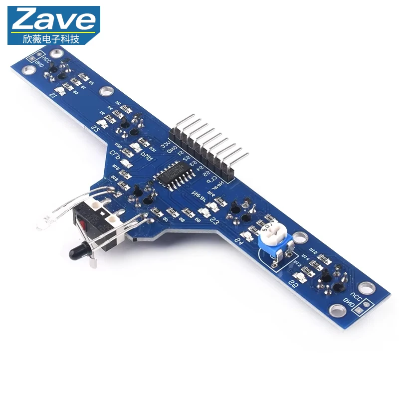 Five Channel Infrared Detection Tracing Photoelectric Sensor Tracking Module