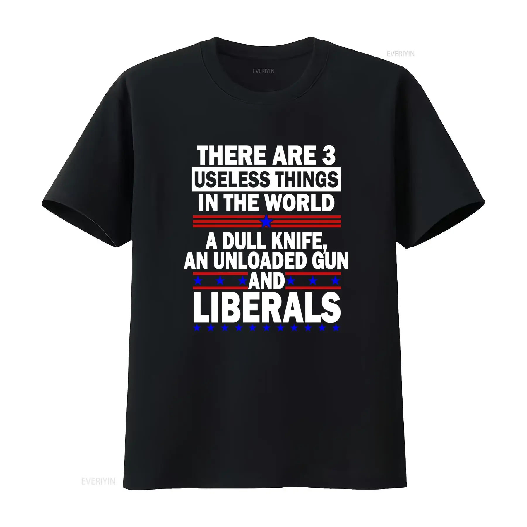 3 Useless Things Dull Knife Unloaded Gun Liberals Anti Liberal 2nd Amendment Patriotic T Shirt vintage Washed Slightly