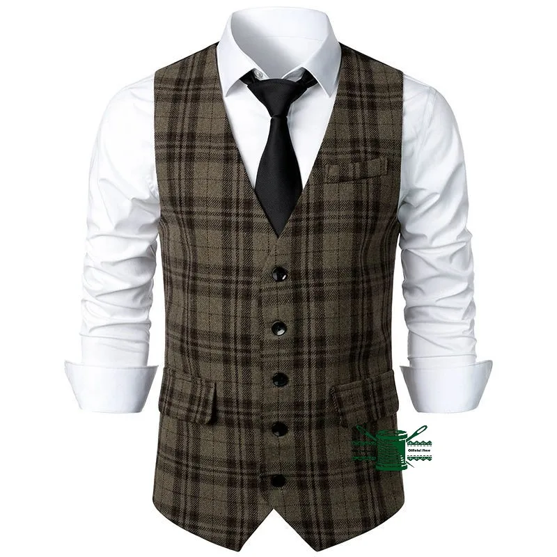 

Mens Tweed Waistcoat Vintage Western Wool Vest 3 Color Vest Men's suit vest weskit