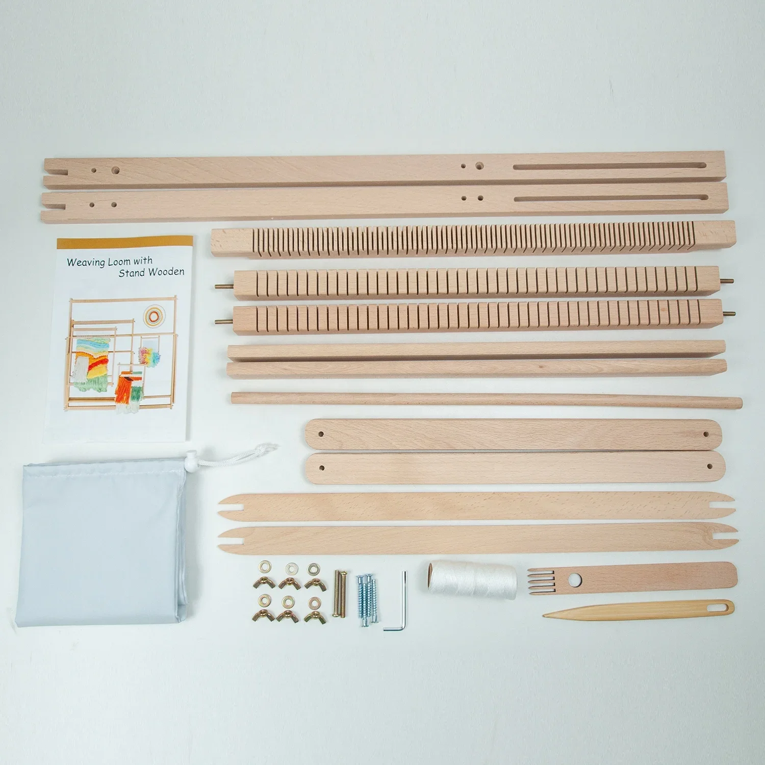 

z Handmade Craft Weaving Loom Kit Wooden Crochet Knitting Tool 70*50 cm upgrade
