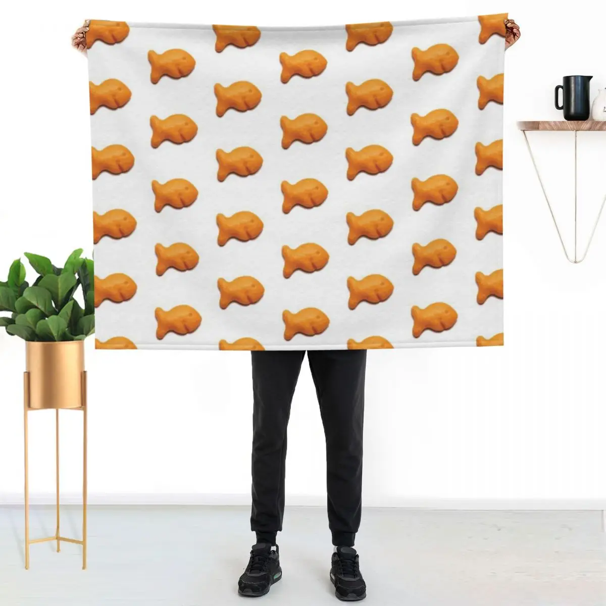 

goldfish snack Throw Blanket Thin Soft Blanket for Summer Night Sleeping