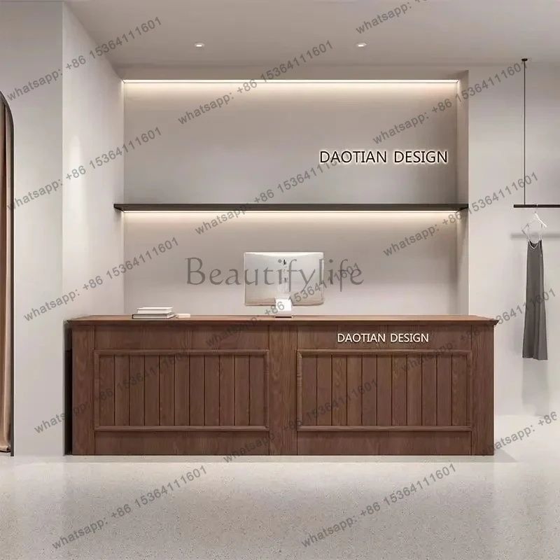 jj58 Clothing store checkout page counter beauty salon bar counter small simple paint wedding shop yoga studio, reception desk93