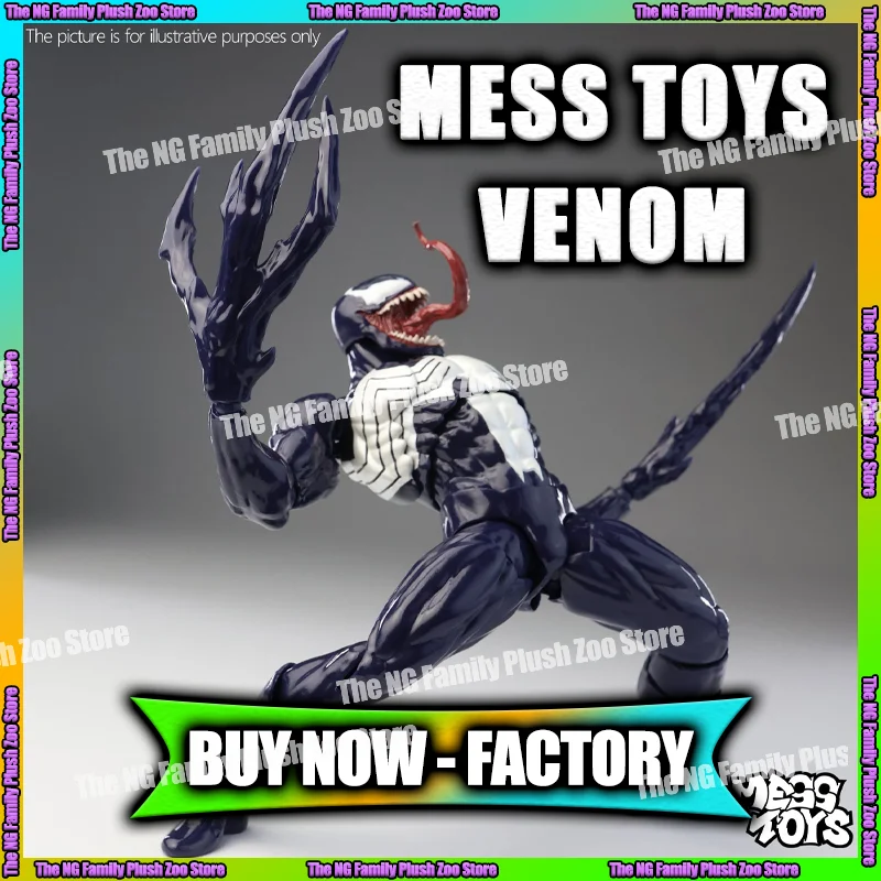 

NEW Venom Mess Toys Lethal Neighbor Spider Man Symbiotic Black Suit Messtoys Spiderman Anime Action Figure Model Doll Gifts Toys