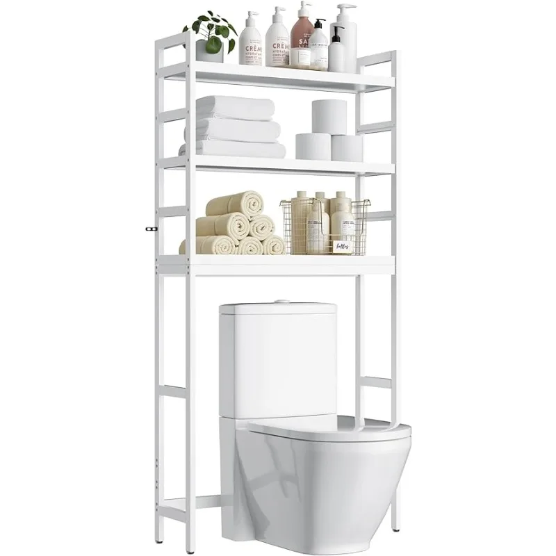 

Over The Toilet Storage, 3-Tier Freestanding Storage Rack Bathroom s, Fit Most Toilets, Easy Assembly, Whit