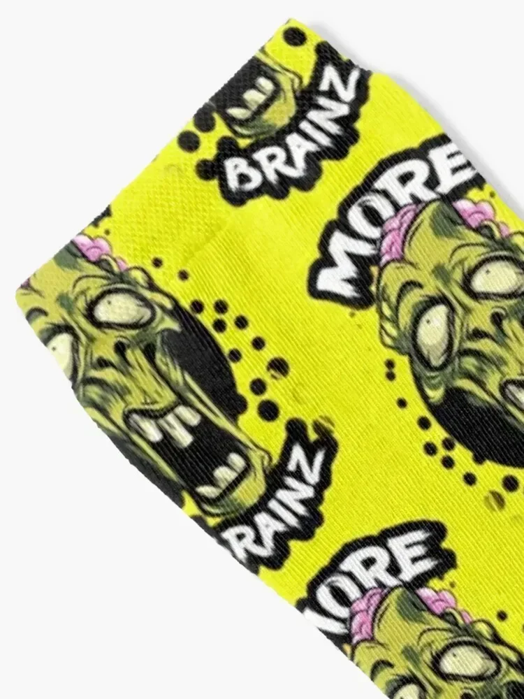 Zombie More Brains Socks FASHION Antiskid soccer funny sock snow Socks For Girls Men's