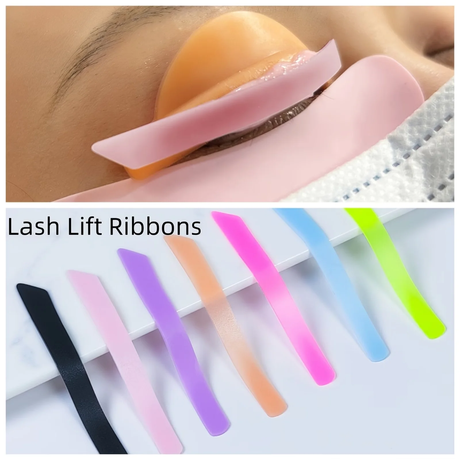 Libeauty 1 Par de Cintas de Silicona Reutilizables para Lifting de Pestañas, Rodillo para Pestañas, Tira Protectora para Permanente de Pestañas, Herramientas de Lifting de Pestañas