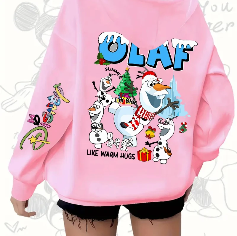 Disney ha autorizzato il simpatico design con motivo Snow Treasure per felpe con cappuccio da donna: comode capispalla autunnali e invernali