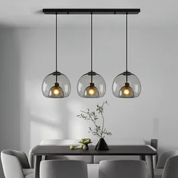 Nordic Glass Ball Led Chandeliers For Dining Room Bar Kitchen Lounge Area Long Pendant Lamp Home Decor Lighting Luster