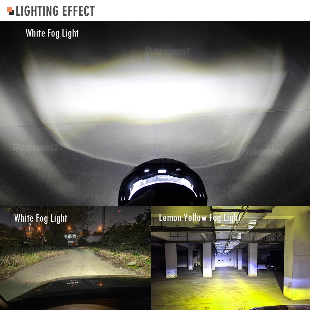 2 Pieces Car Front Bumper LED Fog Light DRL 30W 8000LM For Jeep Cherokee 2019 2020 2021 2022