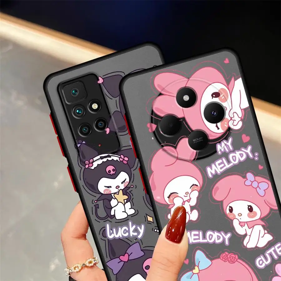 Funda trasera de teléfono para Xiaomi Redmi A4 10 13C 9 K40 Pro 12C A1 A2 Plus 14C Sanrio Hello Kitty Melody