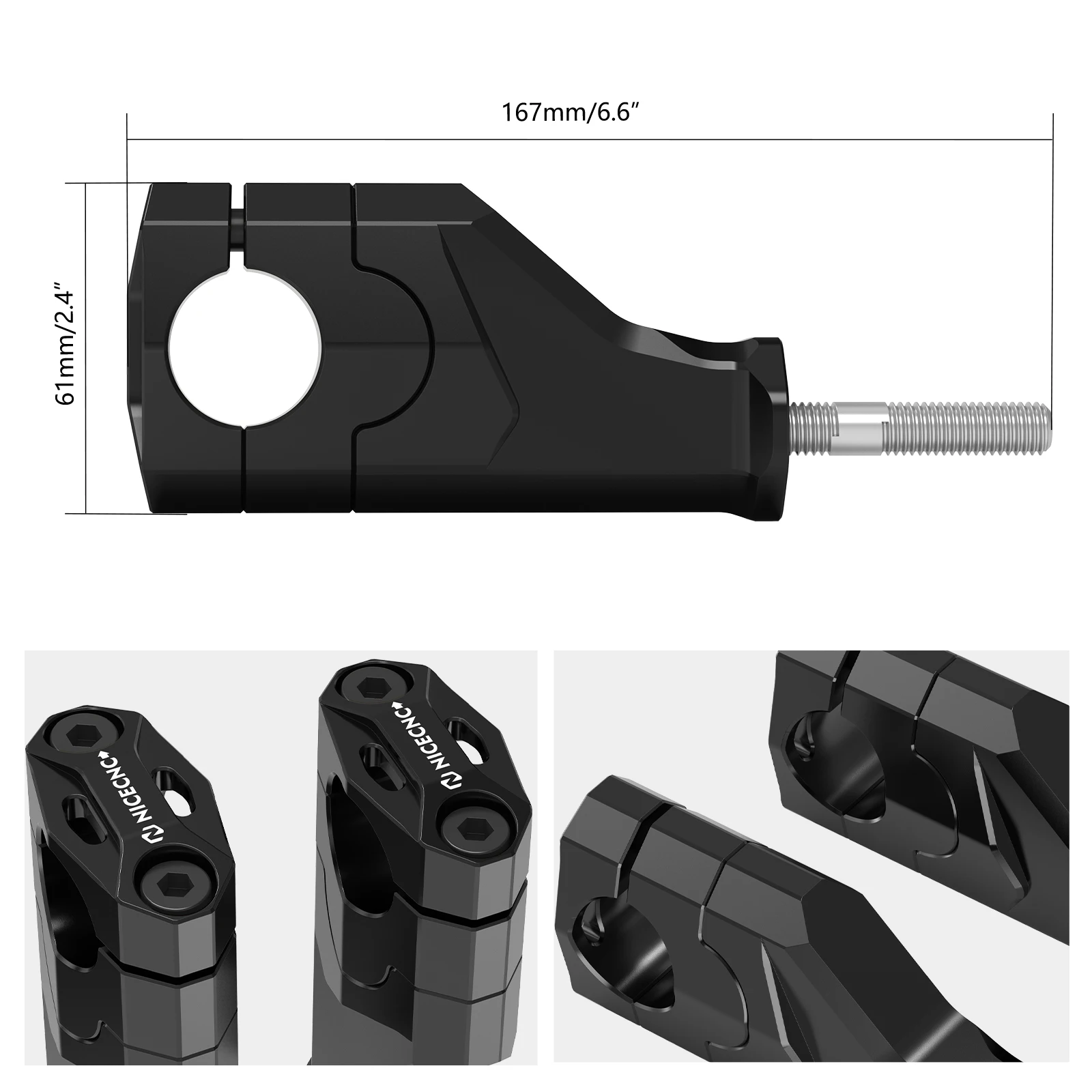 NICECNC 20 mm Lenkererhöhungen für Yamaha Tenere 700 /XTZ700 2019–2024 Tenere 700 Rally Edition 20–24 Tenere 700 World Raid 2022 – Detail 7