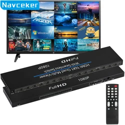 Navceker 16x1 HDMI-compatible Multiviewer 16 In 1 Out 1080P Quad Screen Multi Viewer HDMI Multi-Viewer Seamless Switch with IR