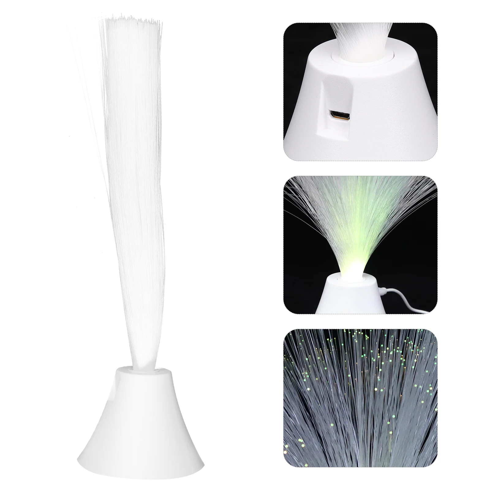 Luce in fibra ottica USB che cambia colore Luce notturna decorativa sensoriale Lampada ambientale Lampada d'atmosfera rilassante per scrivania della camera da letto