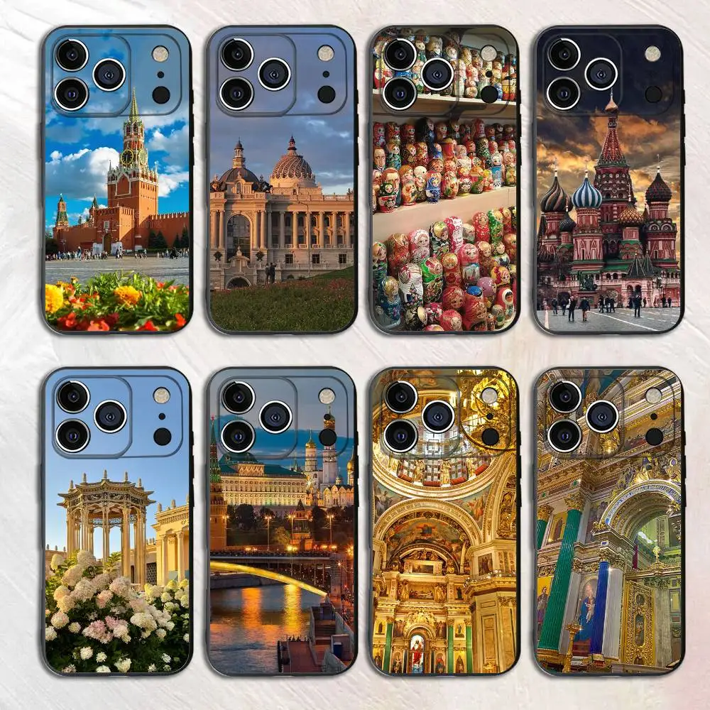 

Russian Attractions Silicone Soft Phone Case For iPhone17,16,15,14,13,12 Pro Max Plus X XR SE Cover