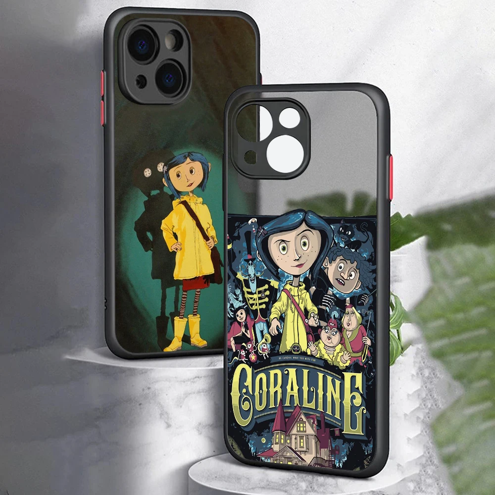 Anime Movie C-coraline Case For Samsung A73 A72 A71 A53 A52 A51 A42 A33 A32 A31 A30 A23 A22 A14 A13 A12 4G 5G Matte Clear Capa