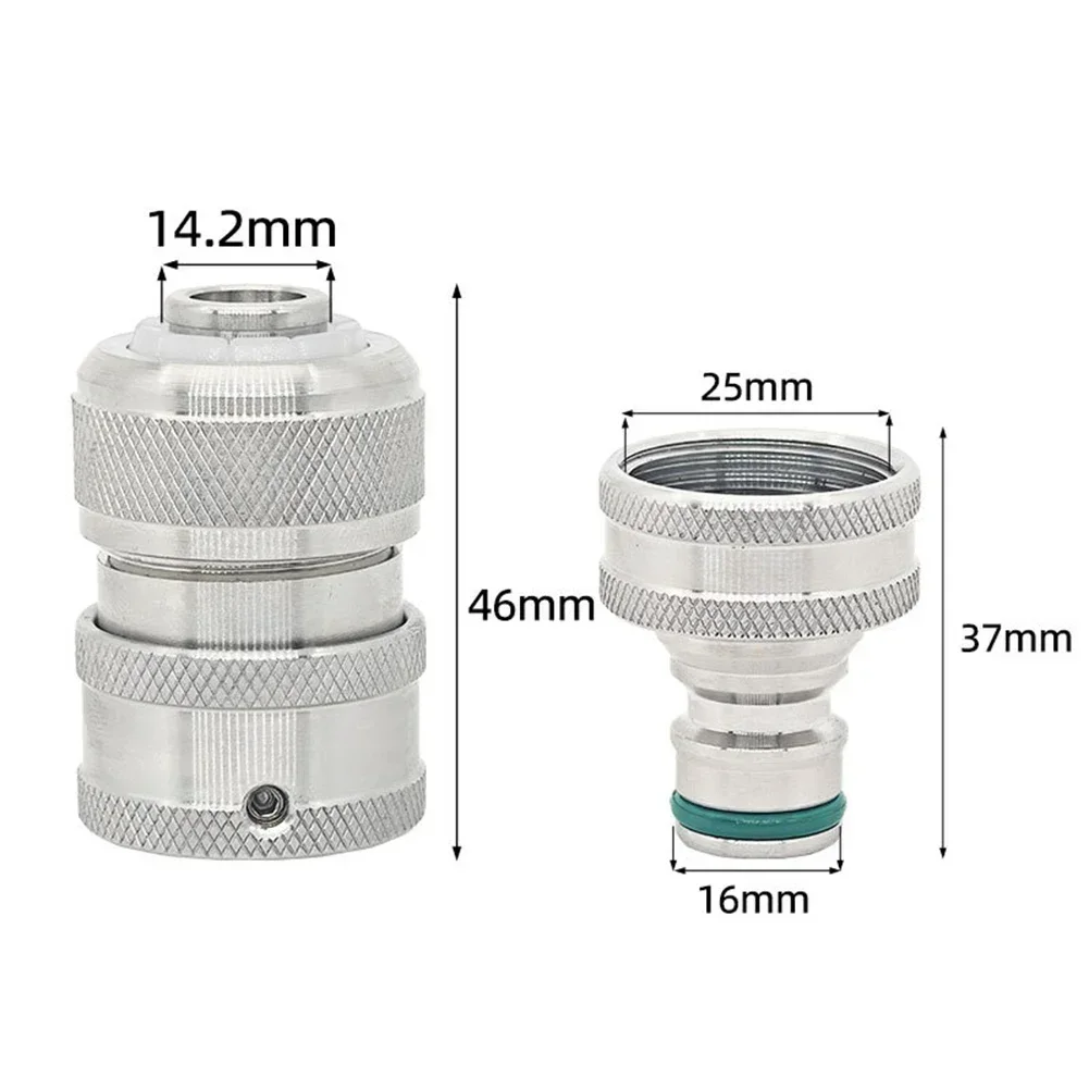 1 Pcs Quick Connector For Car Wash Machine Water Inlet Pipe Stainless Steel Cleaning Tool Faucet Fitting Garden Hose Silver